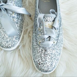 silver glitter keds